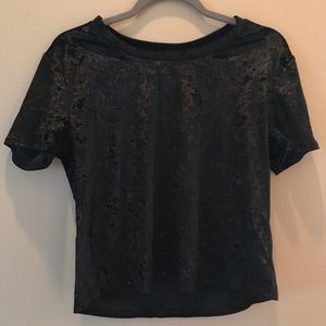 Black velvet top